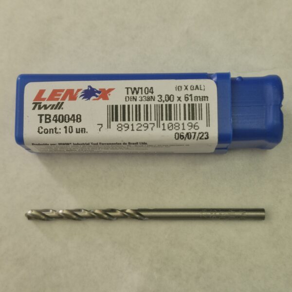 broca cil. HSS 3 mm LENOX TWILL