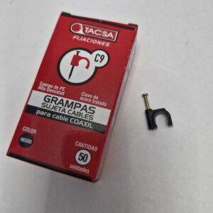 grampas p/cable coaxil N9x50 Bco TACSA